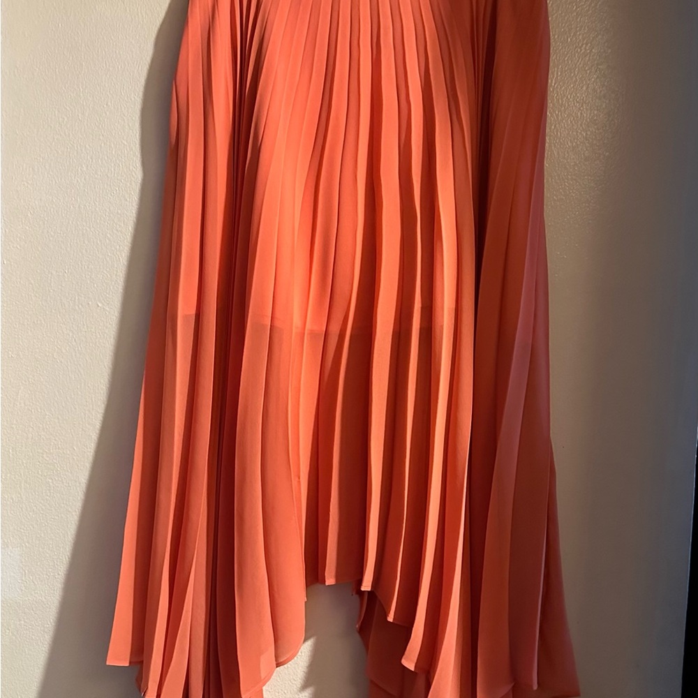 Rare W118 by Walter Baker Vibrant Orange High-Low Skirt